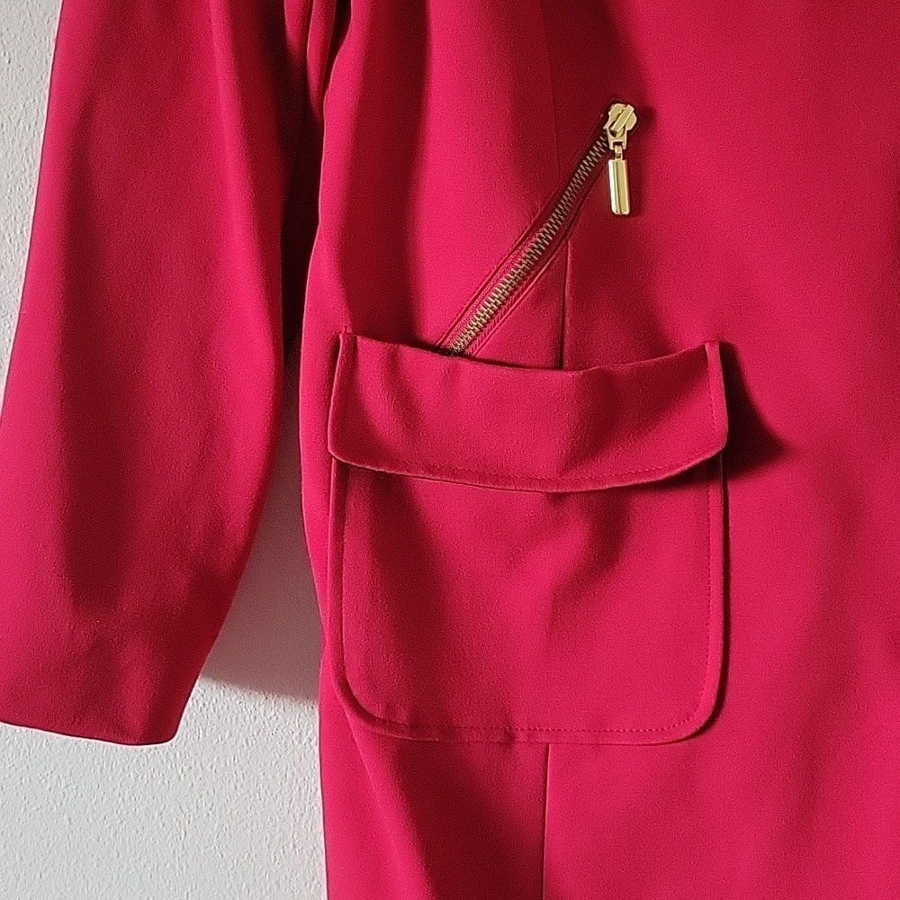 Chico's Red Sleek‎ Ponte Jacket Size Medium - Picture 10 of 12